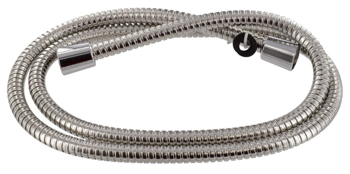 Chrome Stainless Steel 60-Inch RV Shower Hose - Top View | United RV Parts