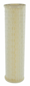 Cream Pleated 10" RV Cyst & Sediment Filter Cartridge A01-1135 - Front View | United RV Parts