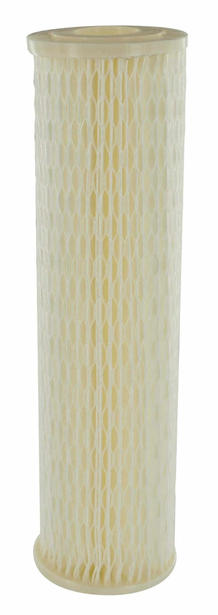 Cream Pleated 10" RV Cyst & Sediment Filter Cartridge A01-1135 - Front View | United RV Parts