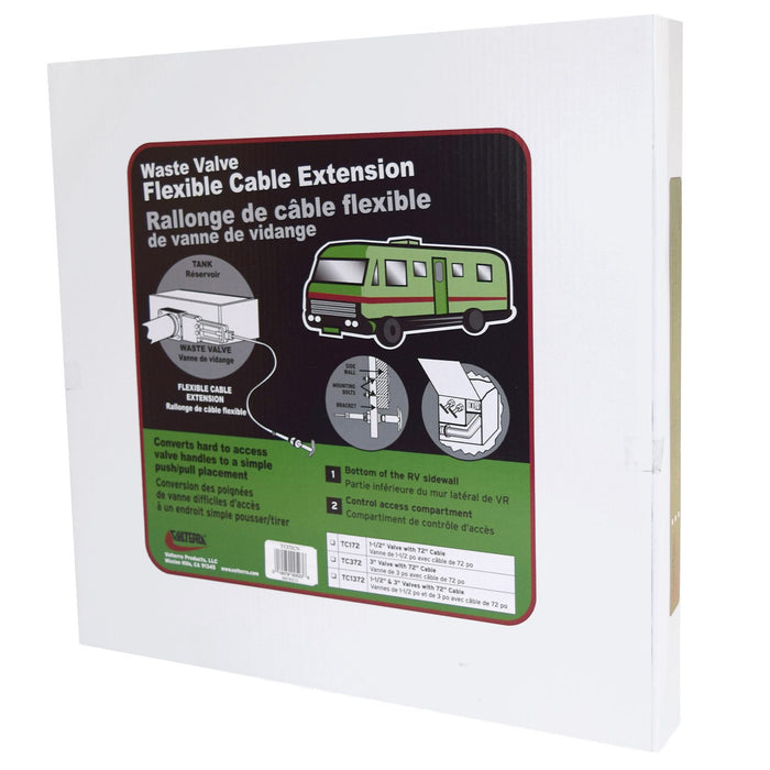 Valterra Waste Valve Flexible Cable Extension - Product Packaging Front | United RV Parts