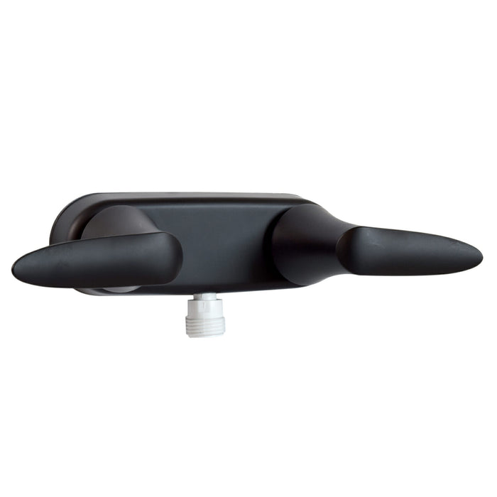 Matte Black POM RV Shower Control Valve with Dual Handles - Side Profile | United RV Parts