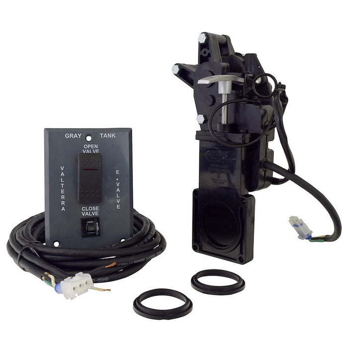 Black Valterra E-Valve Electric Waste Valve System - Complete Kit with Control Switch | United RV Parts