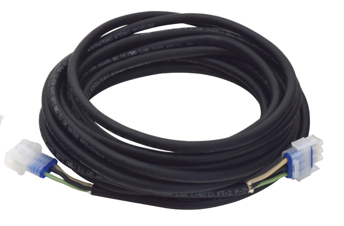 Black Valterra E3076-20 20FT E-Valve Extension Harness Coiled with Blue Connectors | United RV Parts