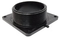 Black ABS Valterra T1008 3-Inch Flanged Valve Fitting - Angled Top View | United RV Parts