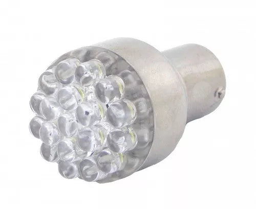 White Valterra DG52533VP LED Reading Bulb 1156 Base - Front View | United RV Parts