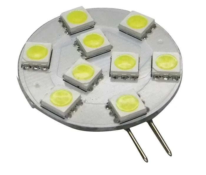Valterra G-4 Side Mount LED Bulb 52626X6 - Round SMD Disc, Dual Pin Base - Top Angle | United RV Parts