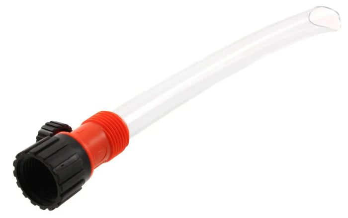 Valterra Quick Fill RV Water Tank Filler Pigtail with Orange Shut-Off Valve - Side View | United RV Parts