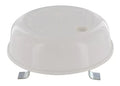 White Plastic RV Plumbing Vent Cap with Metal Clips - Top Angle View | United RV Parts