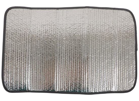 Silver Reflective RV Door Window Sun Shade A10-1600 - Front View | United RV Parts