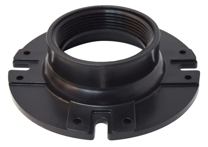 Black Valterra RV Floor Flange T05-0784 3" Female Pipe Thread - Top View | United RV Parts