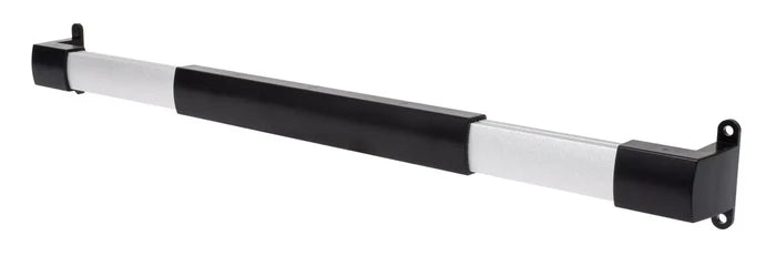 Black Silver Steel RV Screen Door Push Bar - Diagonal Product View | United RV Parts