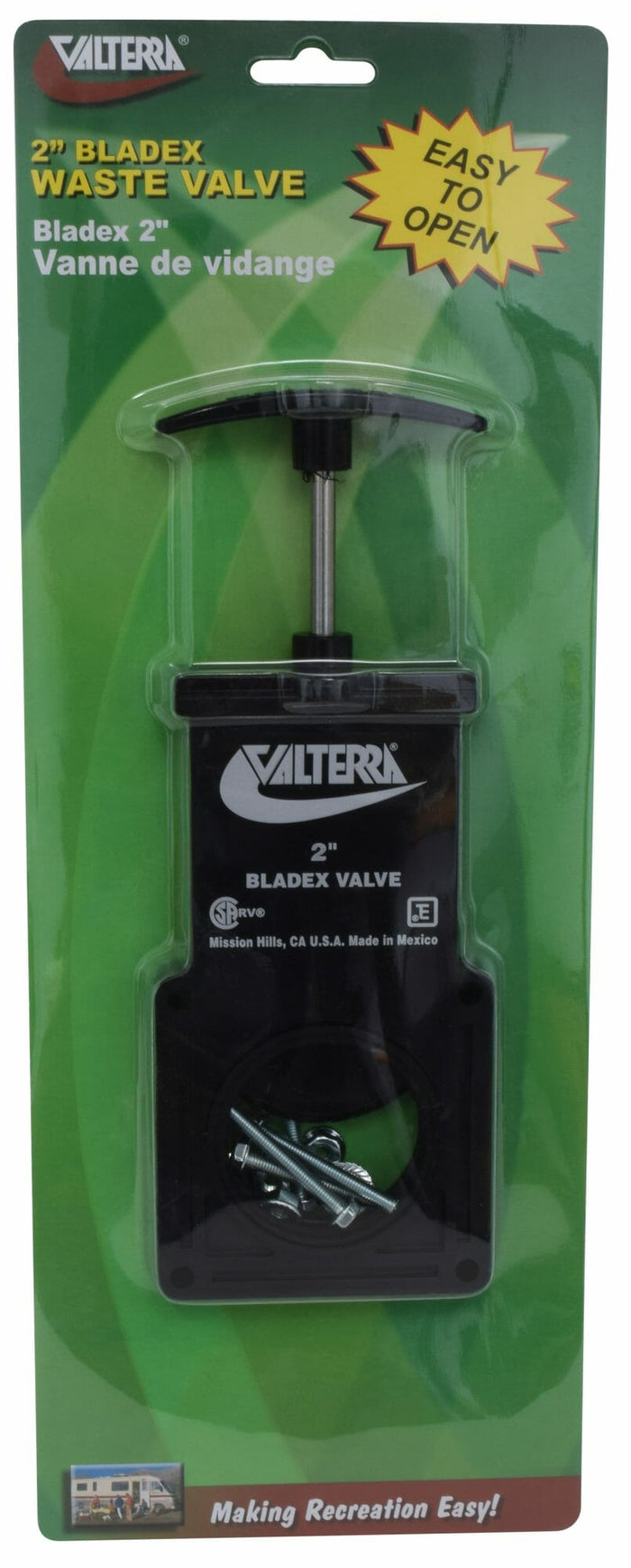 Valterra 2 inch Bladex RV Sewer Waste Valve - Retail Package | United RV Parts