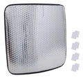 Silver Reflective RV Vent Shade Cover 16x16 with Adhesive Tabs - Front View | United RV Parts