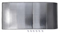 Silver Reflective RV Window Cover 62x30 with Mounting Clips - Flat Lay | United RV Parts