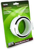 White Valterra Universal Sewer Adapter - Package View | United RV Parts