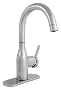 Chrome Single Handle Bar Faucet with Deck Plate - Front Angle | United RV Parts