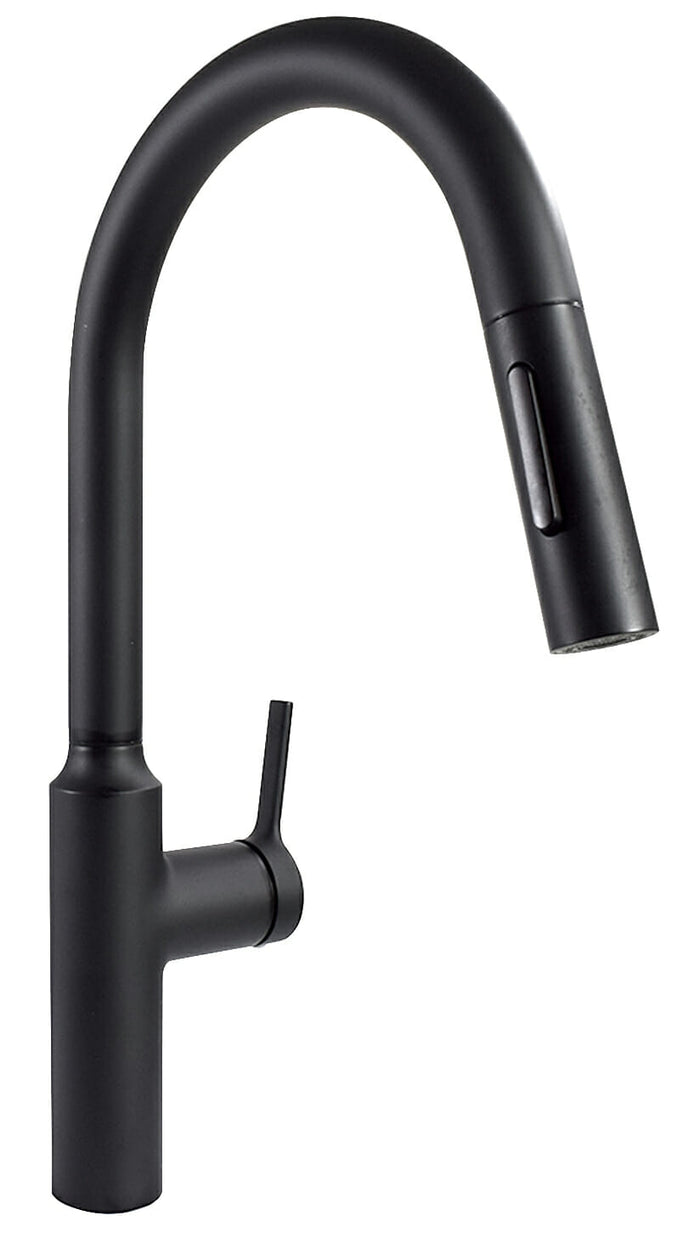Matte Black Pull-Down Single Handle RV Bar Faucet - Side Profile View | United RV Parts