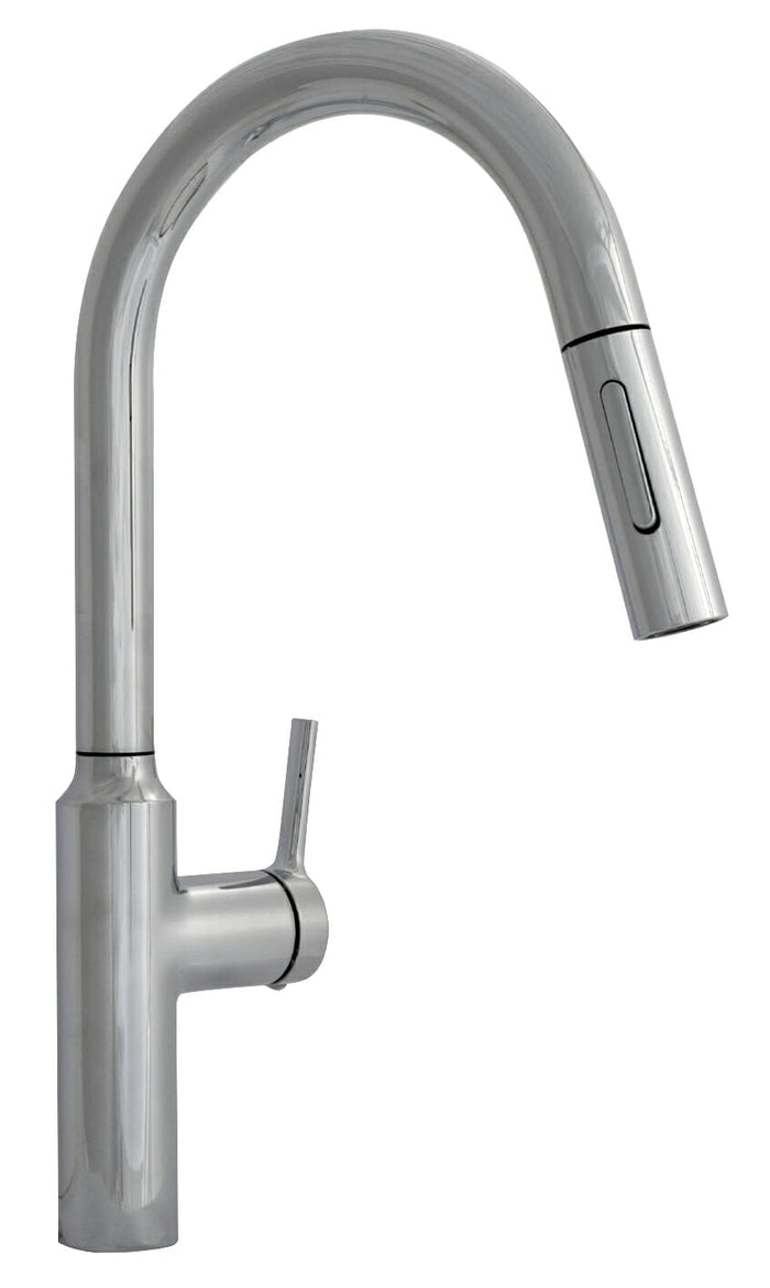 Chrome Valterra PF231365 Pull Down Kitchen Faucet - Side Profile View | United RV Parts