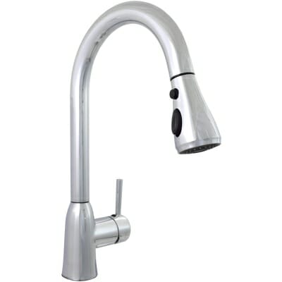 Chrome Valterra PF231366 Slimline Pull-Down RV Kitchen Faucet - Side Angle | United RV Parts