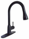 Matte Black Valterra Slimline Single Handle Pull-Down RV Kitchen Faucet - Front Angle | United RV Parts