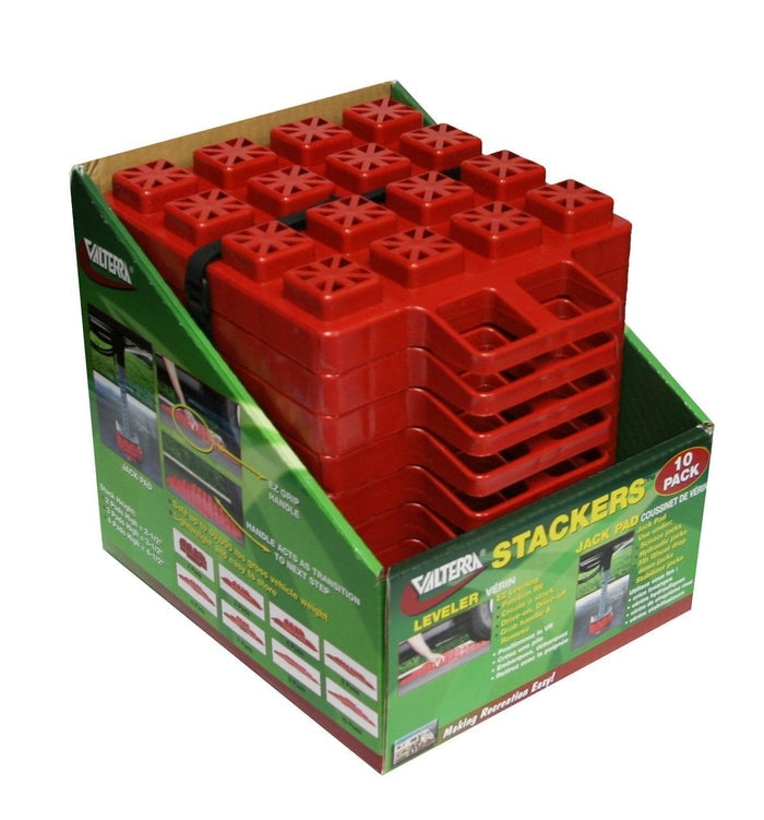 Red Valterra Stackers A10-0918 10-Pack in Green Retail Display Box | United RV Parts