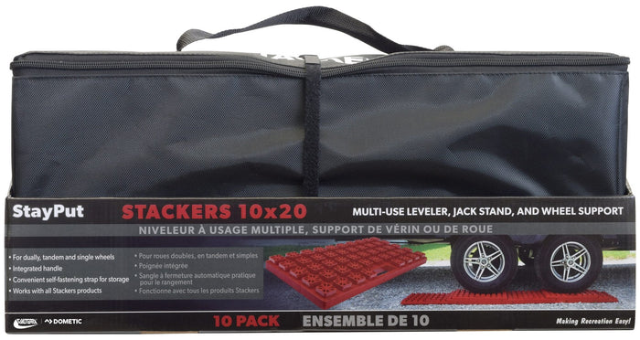 Valterra | StayPut Stackers | 10" L x 20" W | 10-Pack With Bag | A10-0930 | Red