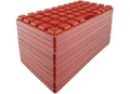 Orange Plastic RV Leveling Stackers 10-Pack Stacked - Angled View | United RV Parts