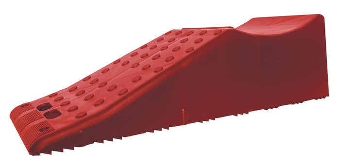 Red Plastic Valterra StayPut Trailer Jack A10-0905 Ramp - Angled View | United RV Parts