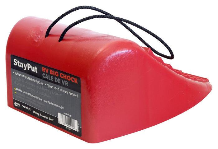 Valterra | StayPut Wide Big Chock | A10-0914 | 9-1/2" L x 8-1/2" W x 4-1/2" H | Red