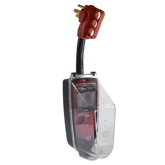 Valterra SurgeMinder 50A Surge Protector - Clear Weather Cover Side View | United RV Parts