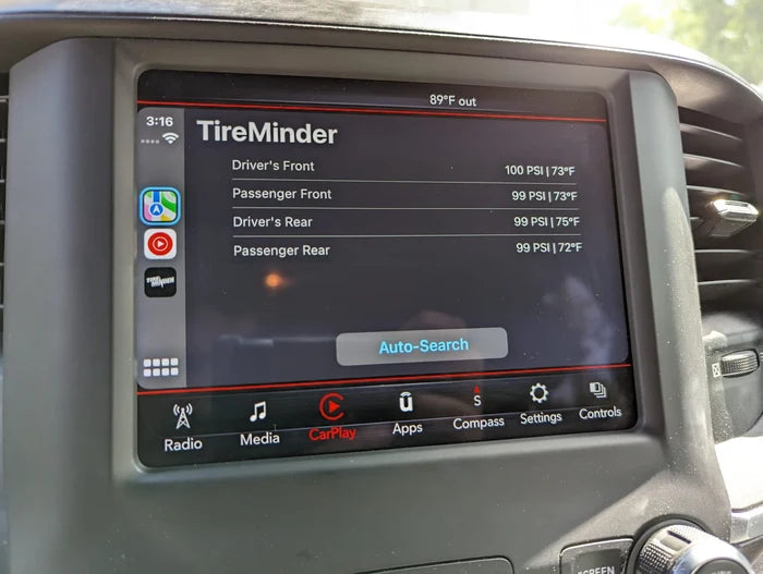 TireMinder TPMS Apple CarPlay Display - Ram 1500 Dashboard | United RV Parts