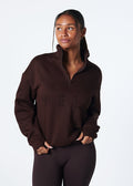 VELO FLEECE QUARTER ZIP - ESPRESSO