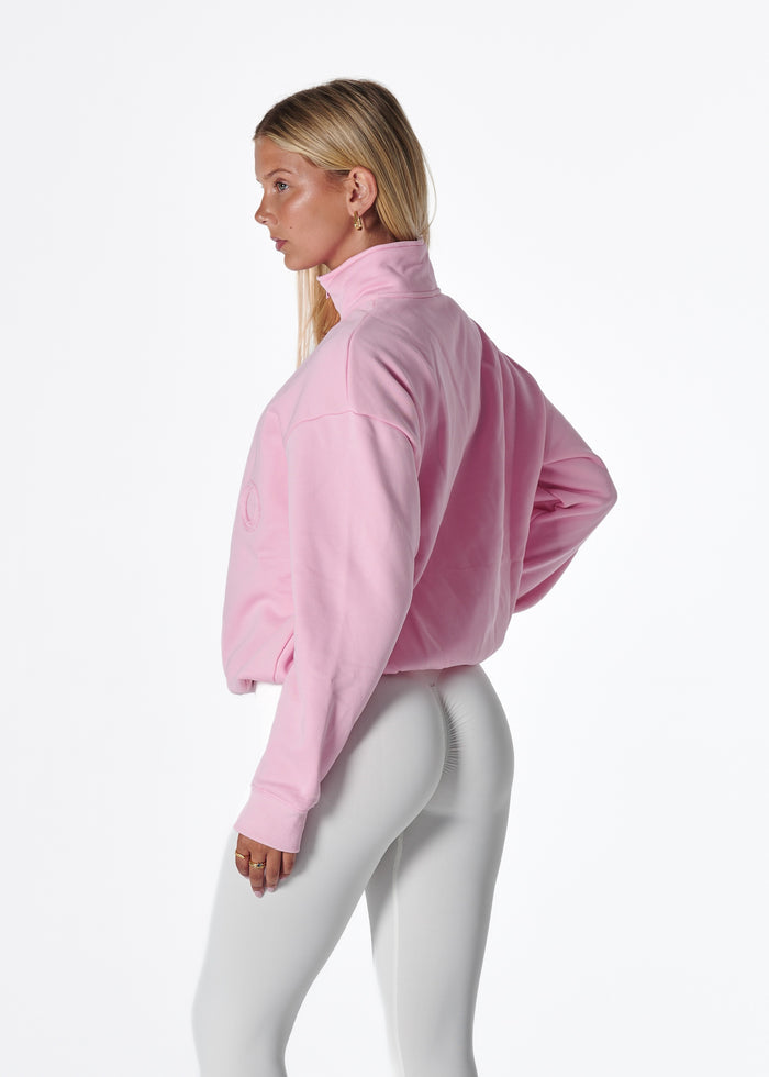 VELO FLEECE QUARTER ZIP - STRAWBERRY