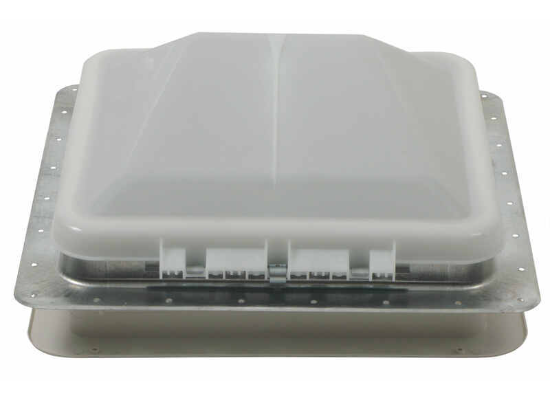 White Ventline Manual Roof Vent Closed Top View V2092-501 | United RV Parts