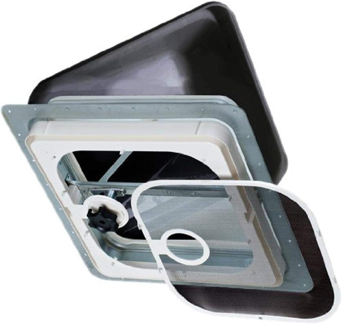 Smoke Ventline V2092-503-00 Non-Powered Roof Vent 14x14 - Open View | United RV Parts
