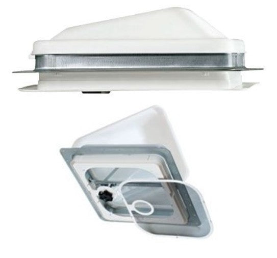 White Ventline V2094 RV Roof Vent - Side Profile with Interior View | United RV Parts