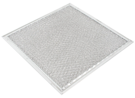 Silver Aluminum Range Hood Grease Filter - Side Angle | United RV Parts
