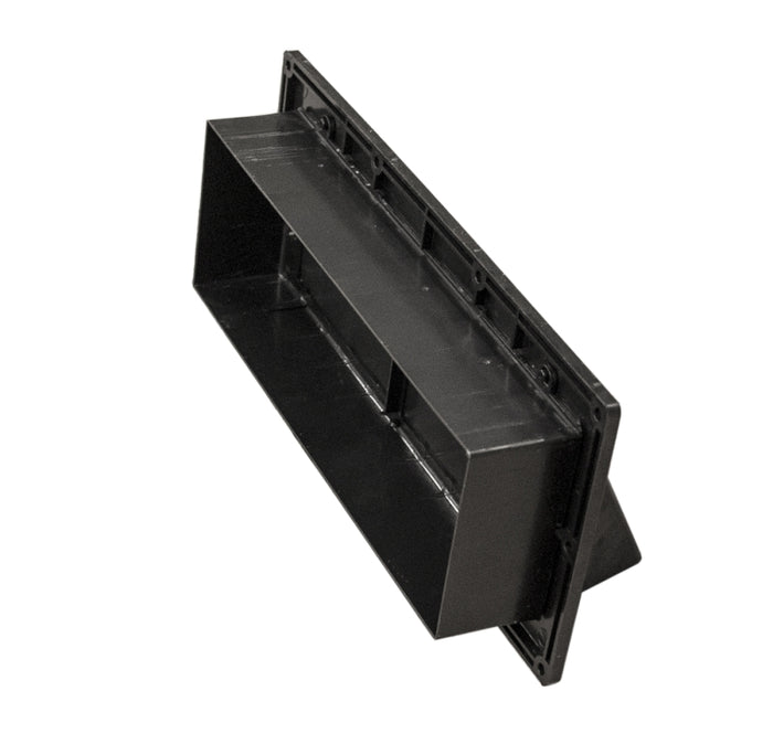 Black Ventline BV2111-55 Range Wall Exhaust Vent - Side Angle View | United RV Parts