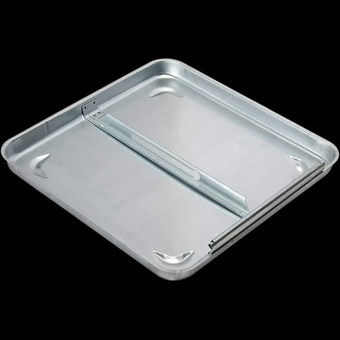 Silver Metal RV Vent Lid - Inside Bottom View with Hinge Detail | United RV Parts