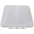 White Polypropylene RV Roof Vent Cover BVD0449-A01 - Top View | United RV Parts