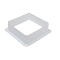 White Plastic RV Roof Vent Garnish VA0445-36 4-1/8" Deep - Angled View | United RV Parts