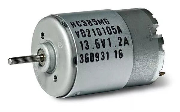 Silver Ventline BVD0218-00 12V RV Roof Vent Fan Motor - Side View | United RV Parts