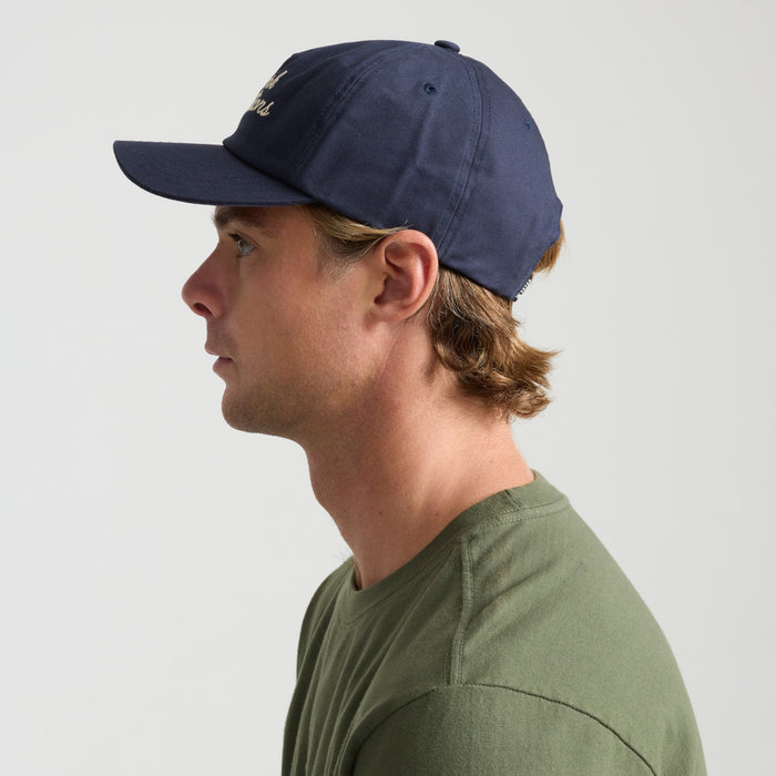 Stylish navy Roark baseball cap perfect for outdoor adventures and travel.