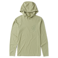 Long-sleeved hooded T-shirt designed for outdoor adventures and travel, featuring the Roark logo