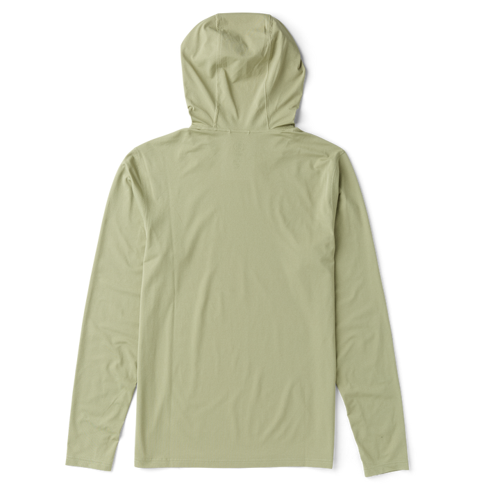 Roark adventure-ready windbreaker with hood in sage green, ideal for outdoor exploration and travel.