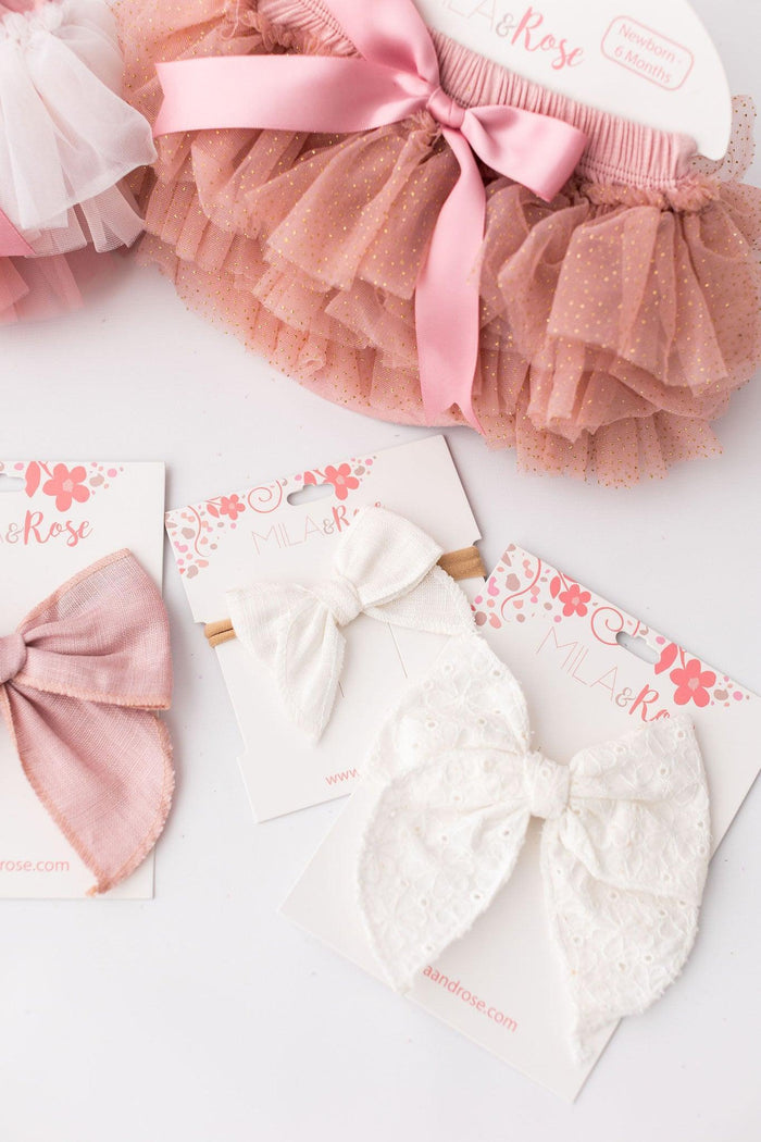 Vintage Pink & Gold Glitter Ruffle Tutu Bloomer-Mila & Rose ®