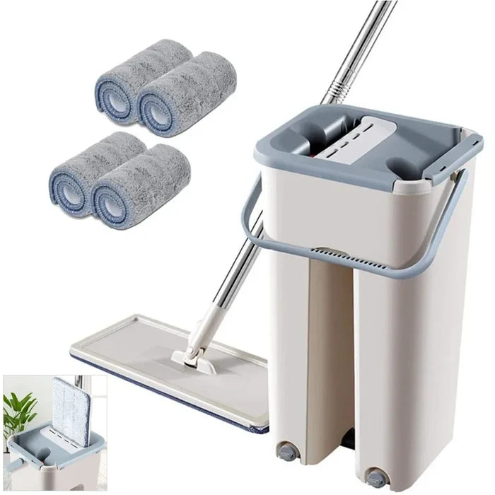Wall Flat Mop with Bucket