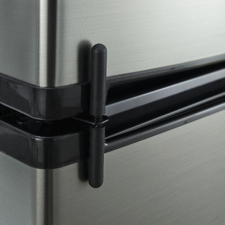 Black RV Refrigerator Door Lock - Installed Application Detail | United RV Parts
