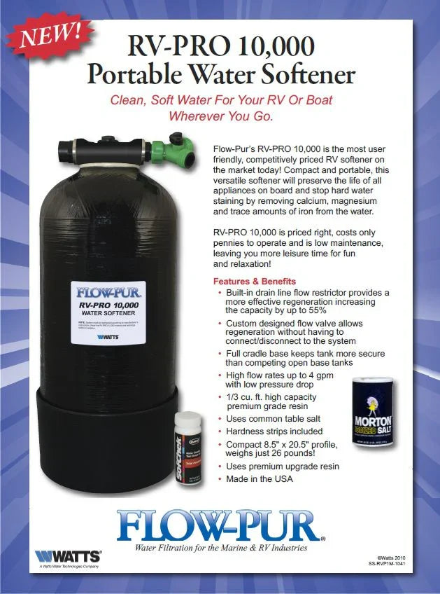 Flow-Pur RV-PRO 10,000 Water Softener Product Brochure - Features & Benefits | United RV Parts
