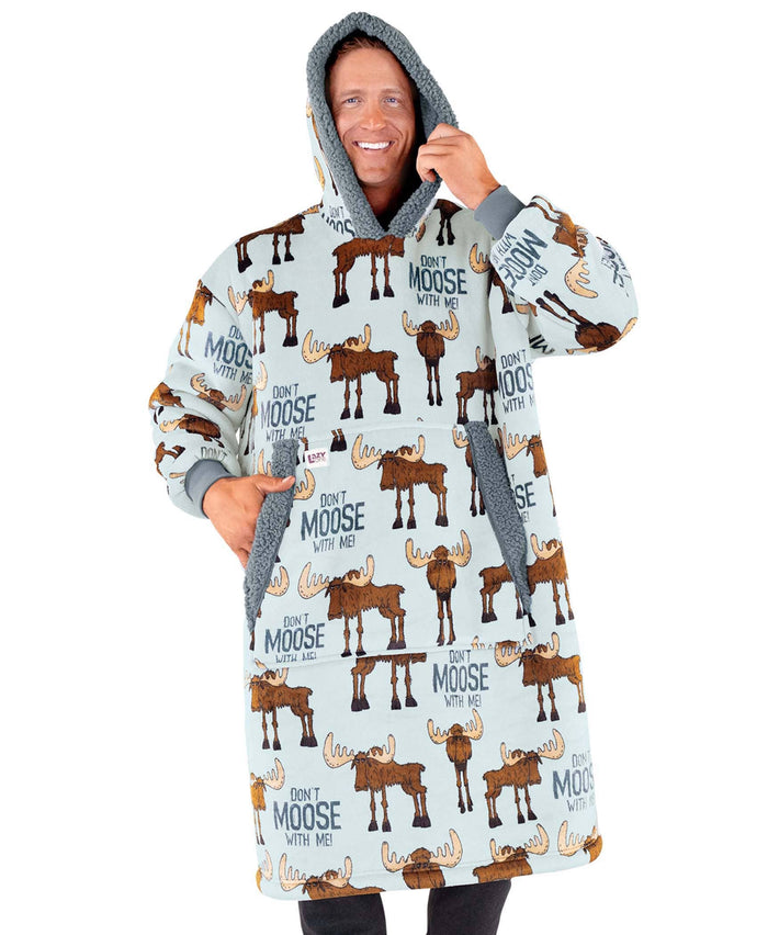 Wearable Blanket – Don't Moose With Me Blanket Hoodie